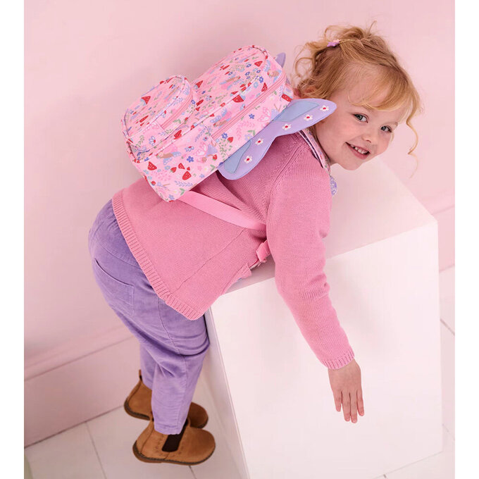 英國 JoJo Maman BeBe 幼稚園/大童防潑水後背包 學生包 旅行包_小天使_JJH5685