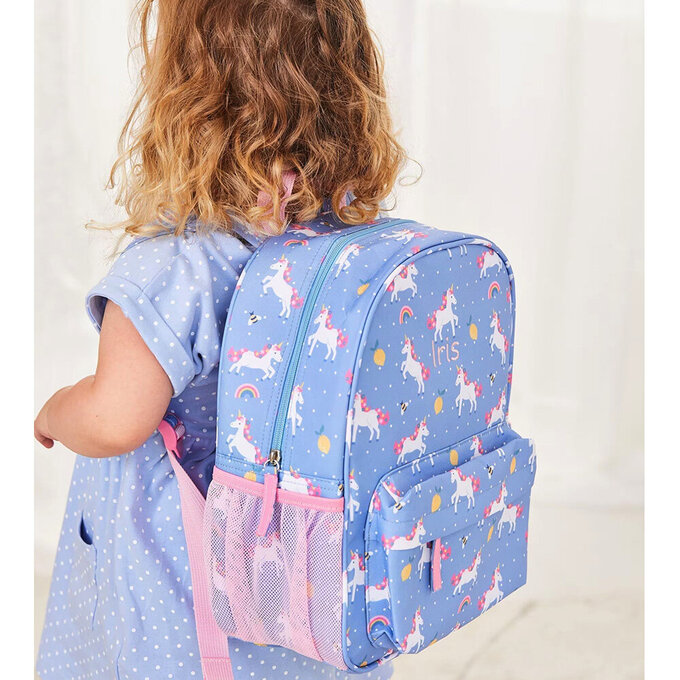 英國 JoJo Maman BeBe 幼稚園/大童防潑水後背包 學生包 旅行包_甜美獨角獸_JJH6070