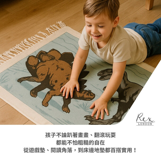 英國 Rex London 100% 純棉地毯/腳踏墊/地墊_鯊魚_RL29989