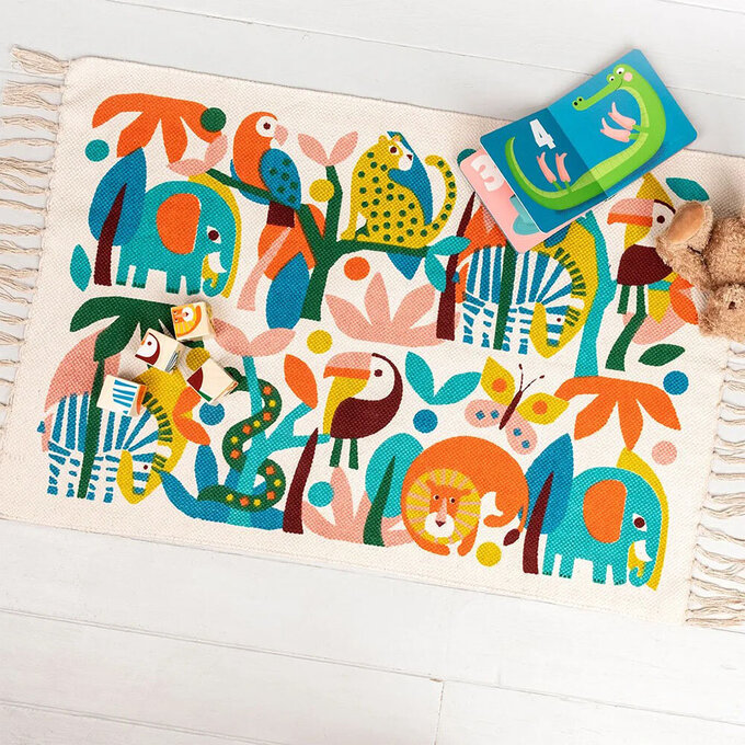 英國 Rex London 100% 純棉地毯/腳踏墊/地墊_森林樂園_RL29990