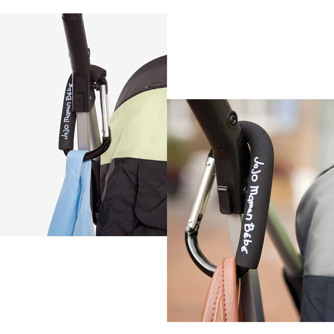 英國 JoJo Maman BeBe 嬰兒推車多用途置物掛勾_古典黑_JJB1785