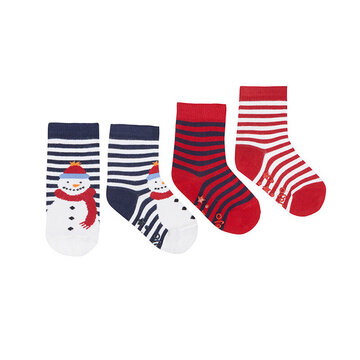英國 JoJo Maman BeBe 柔細寶寶兒童短襪/棉襪 3入組_雪人(JJS3-003)-JoJoMamanBeBe,保暖襪,推薦保暖襪,嬰幼兒短襪,英國短襪