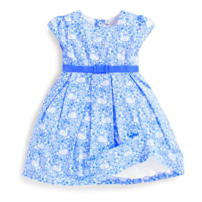 英國 JoJo Maman BeBe 超優質嬰幼兒/兒童100％純棉無袖洋裝_白天鵝 (JJE1906)