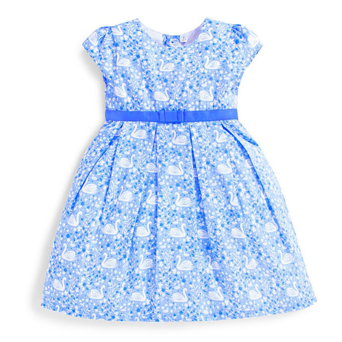 英國 JoJo Maman BeBe 超優質嬰幼兒/兒童100％純棉無袖洋裝_白天鵝 (JJE1906)