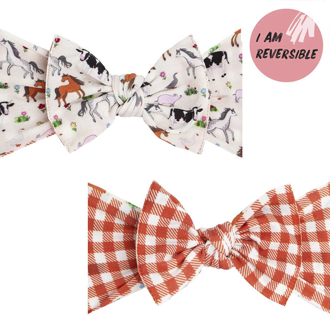 美國 baby bling 純手工超彈/極細緻輕柔/無束縛感髮帶/髮飾_印花經典_雙面用_宮廷花園(BBREV005)