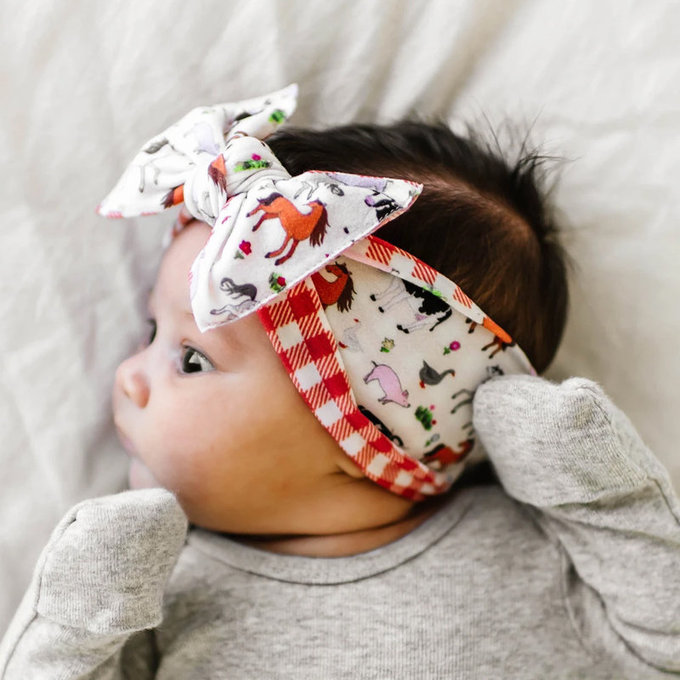 美國 baby bling 純手工超彈/極細緻輕柔/無束縛感髮帶/髮飾_印花經典_雙面用_宮廷花園(BBREV005)