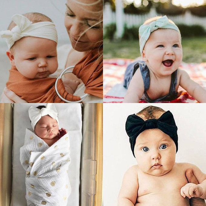 美國 baby bling 純手工超彈/極細緻輕柔/無束縛感髮帶/髮飾_麻花結__淺粉(BBSK004)