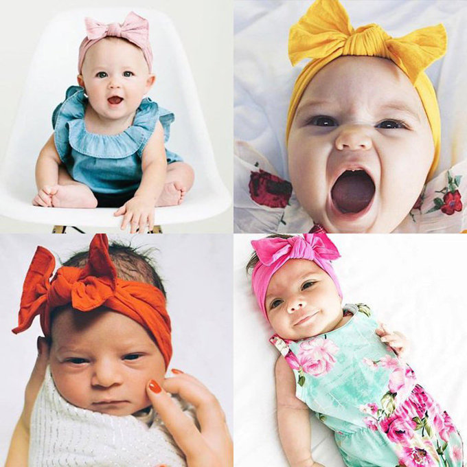 美國 baby bling 蝴蝶結髮飾/髮夾_細髮帶_金色(BBSN004)