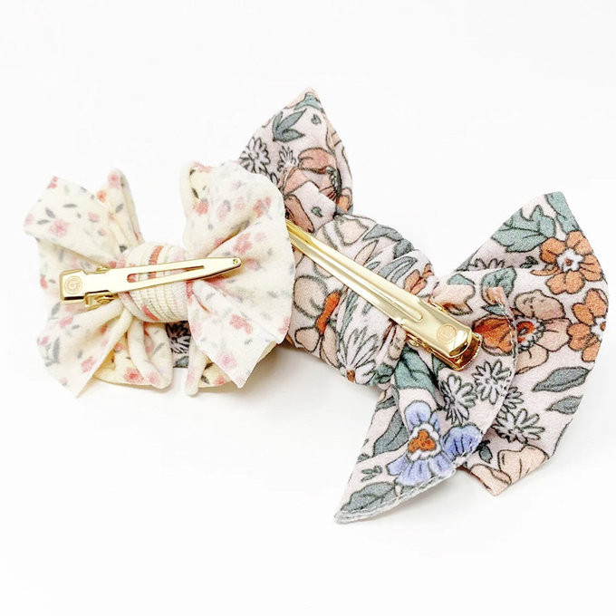 美國 baby bling 蝴蝶結髮飾/髮夾2入組_黑白格子(BBPB001)