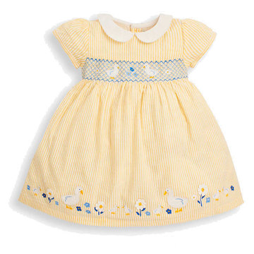 英國 JoJo Maman BeBe 超優質嬰幼兒/兒童100％純棉短袖洋裝_甜蜜花園 (JJH1599)-