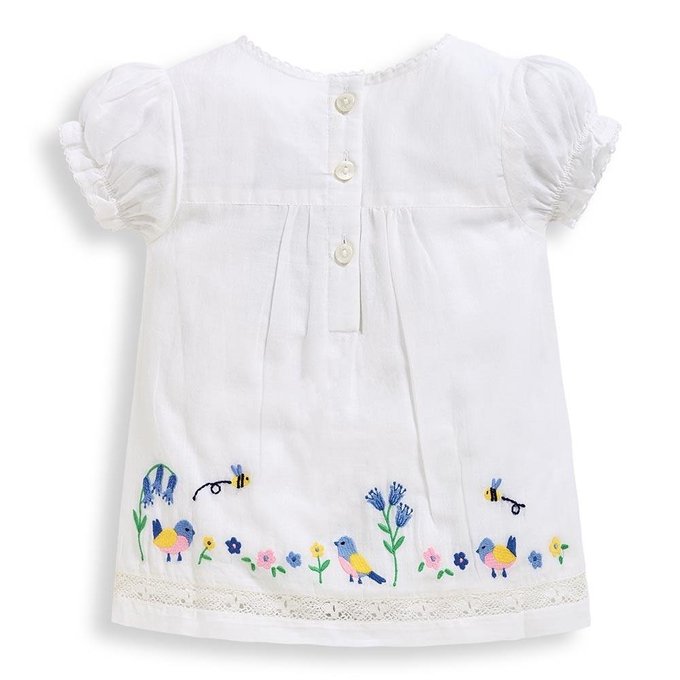 英國 JoJo Maman BeBe 嬰幼兒/兒童100% 純棉短袖上衣_蜜蜂採蜜 (JJE5137)