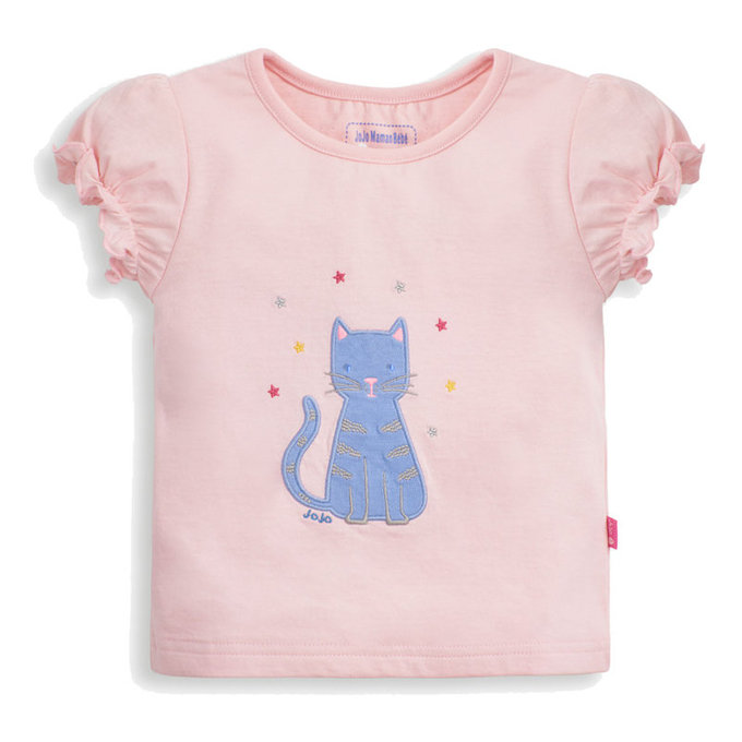 英國 JoJo Maman BeBe 超優質嬰幼兒/兒童春夏100%純棉短袖家居服/睡衣2套組_貓的世界(JJH1692)