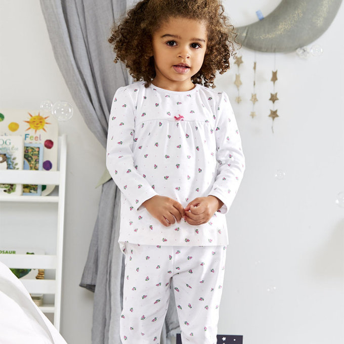 英國 JoJo Maman BeBe 超優質嬰幼兒/兒童春夏100%純棉短袖家居服/睡衣2套組_粉色獨角獸(JJH1693)