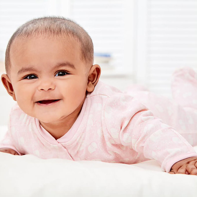 英國 JoJo Maman BeBe 嬰幼兒長袖純棉包腳連身衣_ 粉紅大象(JJGL-E1789 )