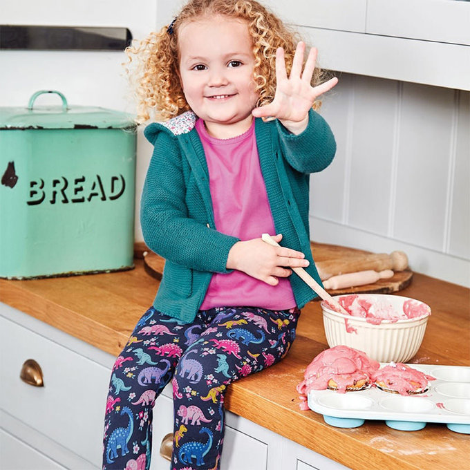 英國 JoJo Maman BeBe 保暖內搭褲兩入組_ 甜美恐龍 (JJE4626)