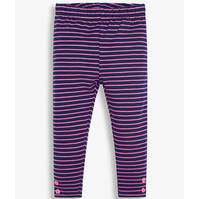 英國 JoJo Maman BeBe 保暖長褲/內搭褲兩入組_海軍+紫條紋 (JJE1514)