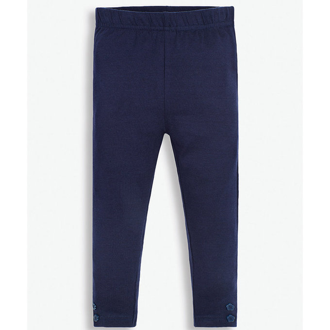 英國 JoJo Maman BeBe 保暖長褲/內搭褲兩入組_海軍+紫條紋 (JJE1514)