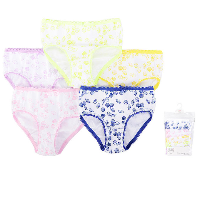 美國 luvable friends 甜蜜寶貝  幼兒/兒童棉質5入彈性內褲組 _貝類世界(LF25567)