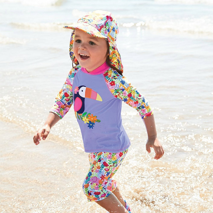 英國 JoJo Maman BeBe 嬰幼兒/兒童兩件式防曬泳裝_叢林世界 (JJ-E1865)