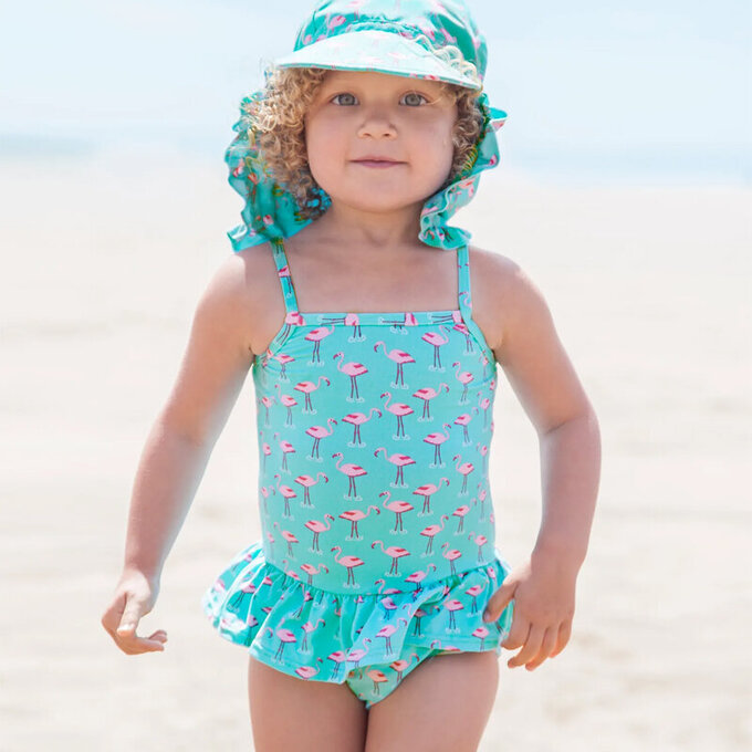 英國 JoJo Maman BeBe 嬰幼兒/兒童連身泳裝(內有尿布褲)_紅鶴玩水_JJGSW-d2114D