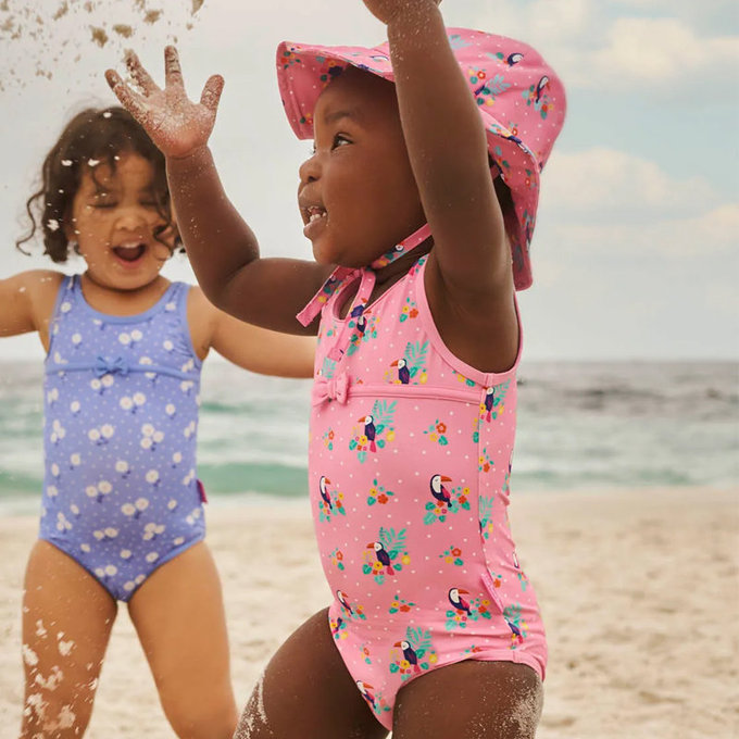 英國 JoJo Maman BeBe 嬰幼兒/兒童連身泳裝_車矢菊(JJH2981)