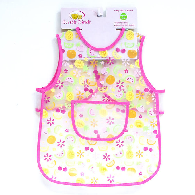 美國 luvable friends 甜蜜寶貝  嬰幼兒雙面防水圍兜單入組_綜合水果(LF01015-2)