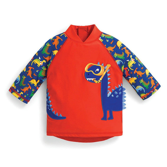 英國 JoJo Maman BeBe 嬰幼兒/兒童兩件式防曬泳裝_恐龍玩水 (JJ-E1876)