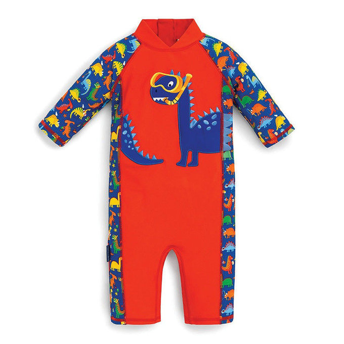 英國 JoJo Maman BeBe 嬰幼兒/兒童連身式防曬泳裝_恐龍潛水 (JJ-E1877)