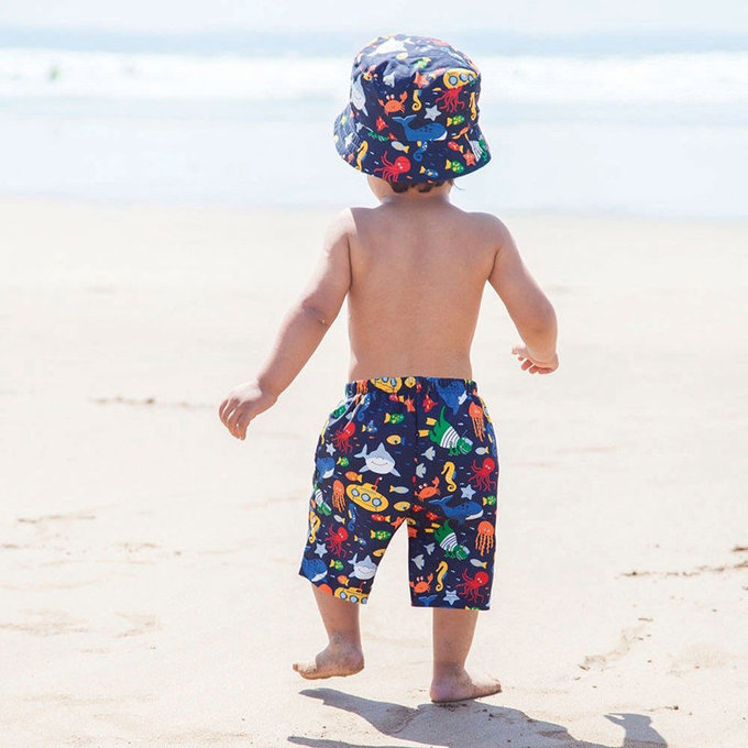 英國 JoJo Maman BeBe 嬰幼兒長版泳褲_海底世界(內有尿布褲) (JJBSW-d2109-C)