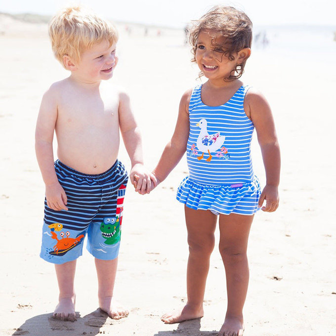 英國 JoJo Maman BeBe 嬰幼兒泳褲_紅燈塔(內有尿布褲) (JJBSW-d8783)