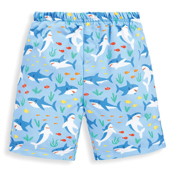 英國 JoJo Maman BeBe 嬰幼兒/兒童泳褲(內有尿布褲)_鯊魚世界_JJE5604