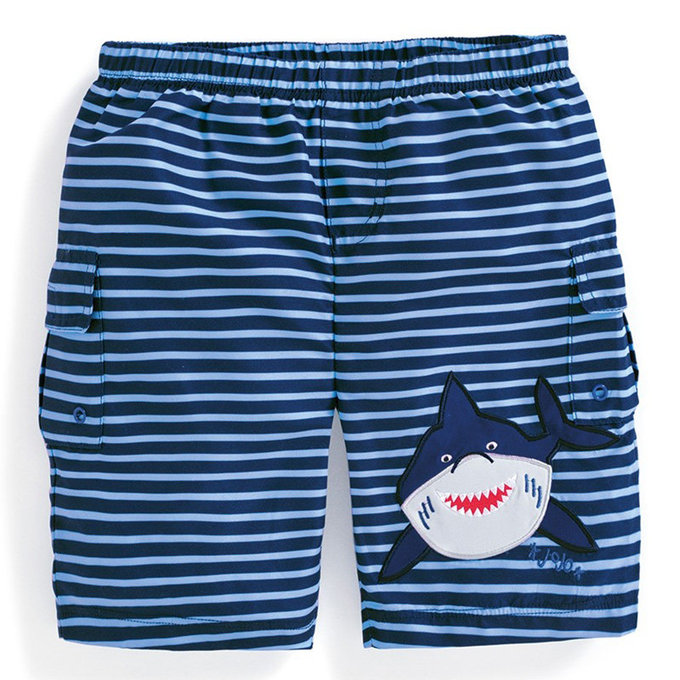 英國 JoJo Maman BeBe 嬰幼兒/兒童長版泳褲_大白鯊(JJD2111S)