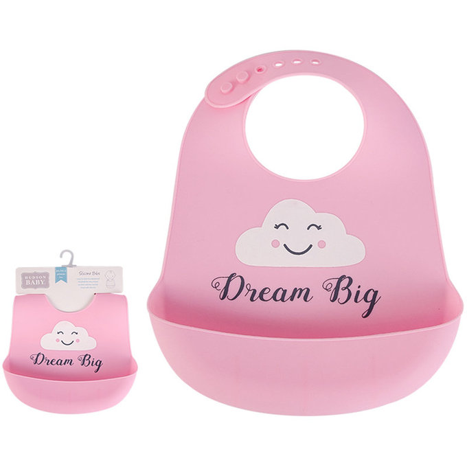 美國 luvable friends 甜蜜寶貝  嬰幼兒矽膠立體圍兜單入組_可愛雲朵(LF00581)