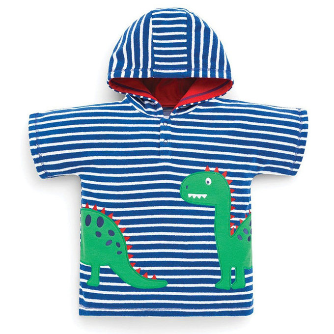 英國 JoJo Maman BeBe 嬰幼兒/兒童游泳浴巾_恐龍(JJE4330)