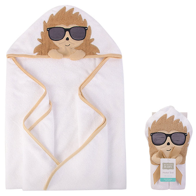 美國 luvable friends 嬰幼兒動物造型連帽浴巾/包巾 76x76cm_酷炫小猴子_LF00452