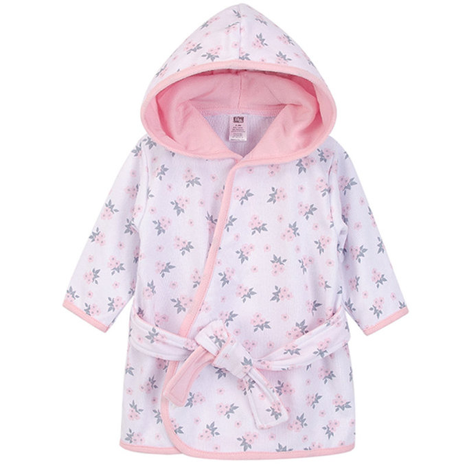 美國  luvable friends  嬰幼兒綁帶連帽浴巾/浴袍_甜蜜花園  (LF57880)