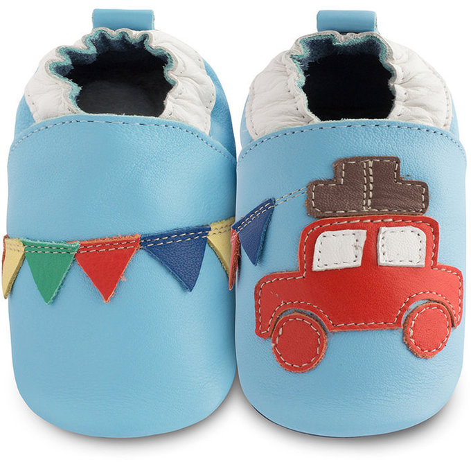 英國 shooshoos 健康無毒真皮手工鞋/學步鞋/嬰兒鞋/室內鞋/室內保暖鞋_車子去旅行_BBPAB22C