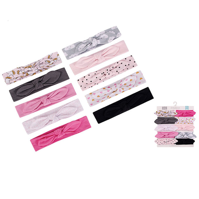 美國  luvable friends 嬰幼兒新生兒髮帶10入組_白雲愛心(LF58577)