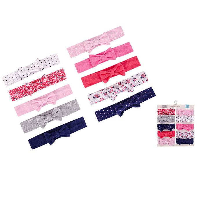 美國  luvable friends 嬰幼兒新生兒髮帶10入組_甜蜜花園(LF58581)
